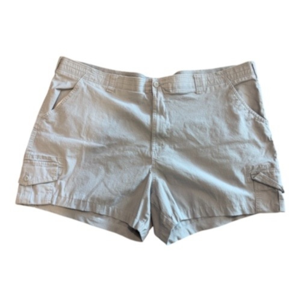 Ocean Coast Mens Cargo Shorts Light Blue Grey Size 52 Cotton Stretch Utility